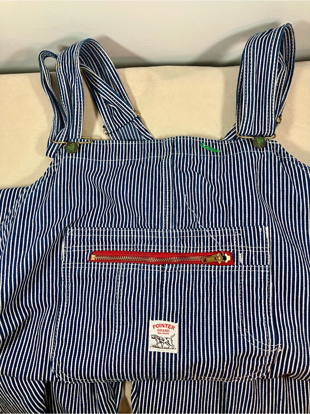 Pointer Brand Bibbed Overalls Men’s Hickory Stripe 56x32 Made In USA Railroad